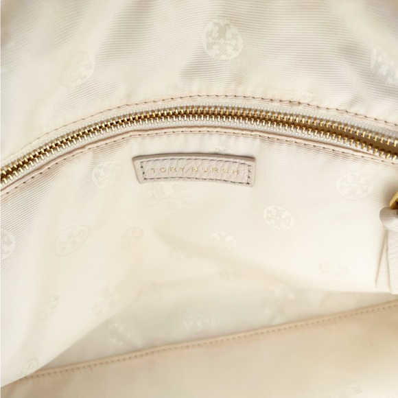 Tory Burch Bryant Satchel Quilted Leather Bag in Ivory - Picture 8 of 13
